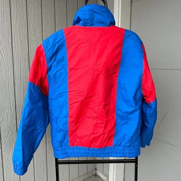 1980s White Peaks Colorblock Retro Ski Snow Coat Jacket, Front Pouch