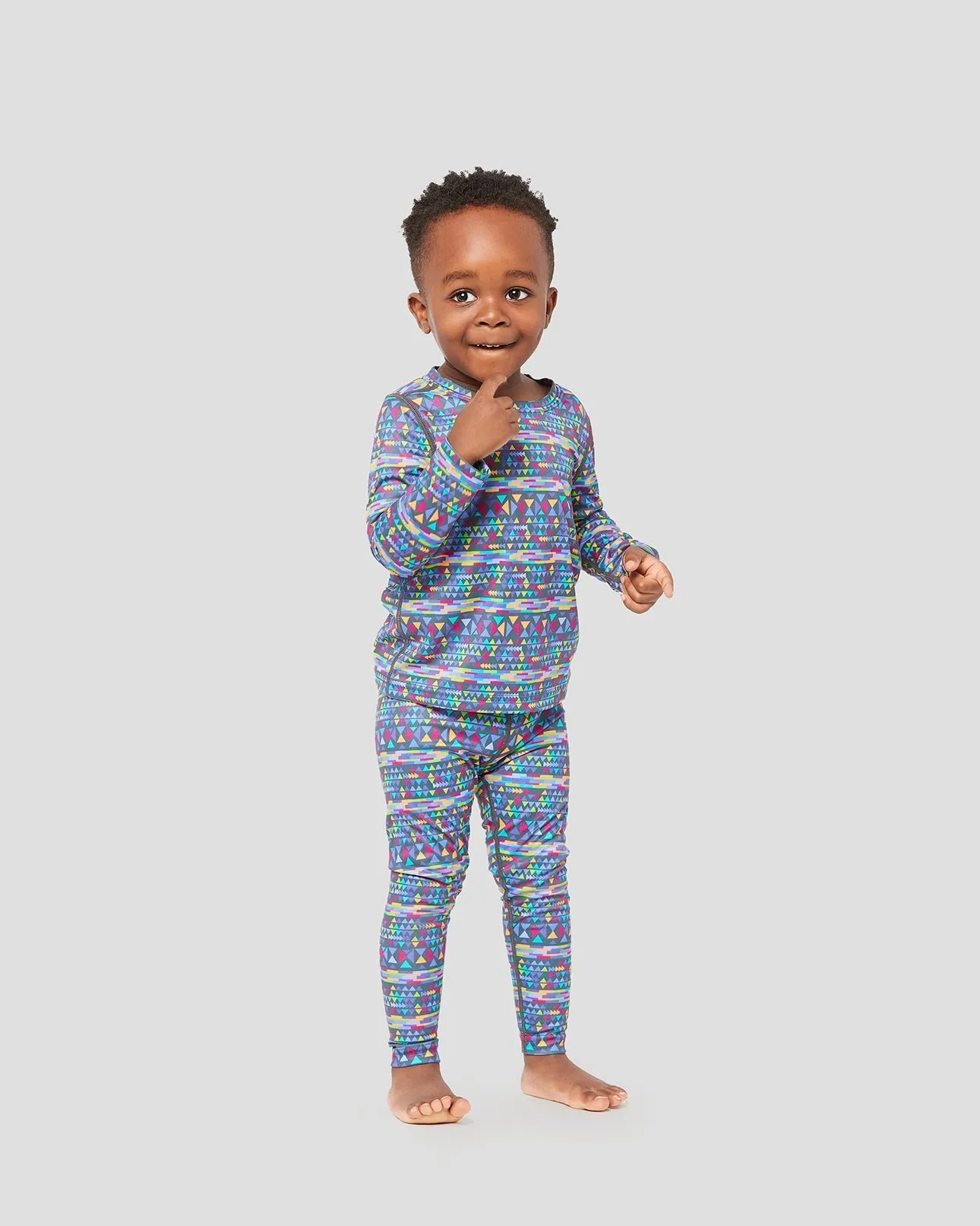 2.0 Toddlers' Free Ride Print Heritage Midweight Baselayer 2-Piece Set