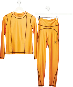 7 Days Active Orange Tech - Leggings / Top 2-piece setUK S