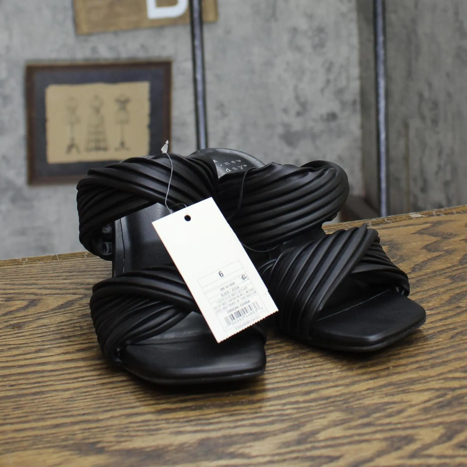 A New Day Womens Jessa Mule Heels 87931544 Black 6M