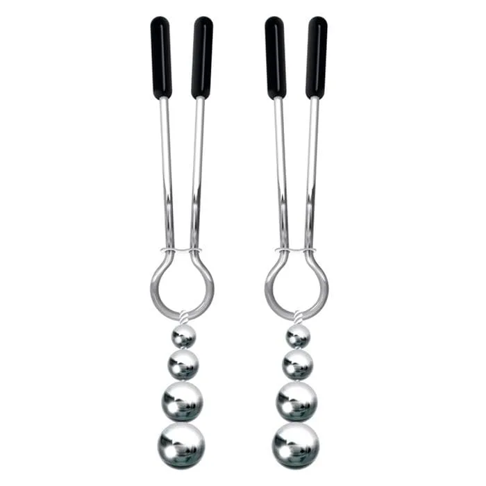 A&E Eve's Naughty Nipple Clips Silver Black