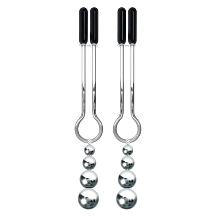 A&E Eve's Naughty Nipple Clips Silver Black