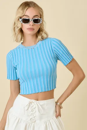 Abby Crop top in Blue
