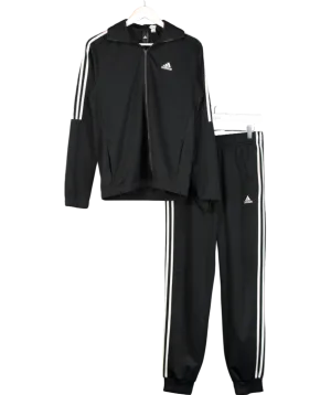 adidas Black Classics Firebird Track Top & Tracksuit Bottoms UK S