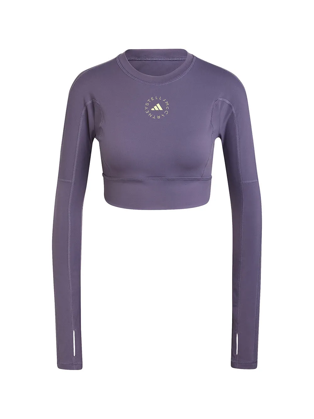 Adidas x Stella McCartney ASMC Cropped Long Sleeve Shirt in Trapur