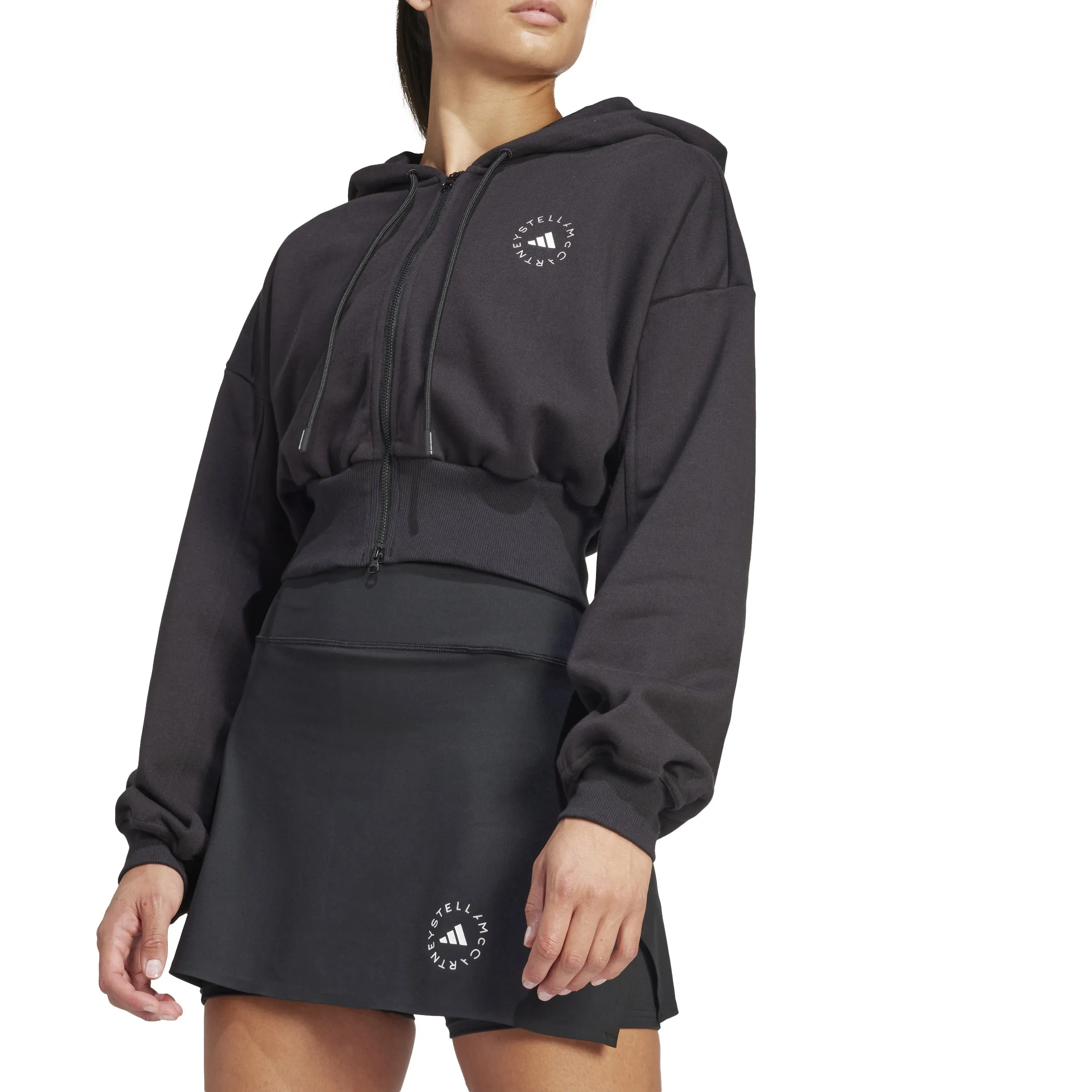Adidas x Stella McCartney Hooded Track Top in Black