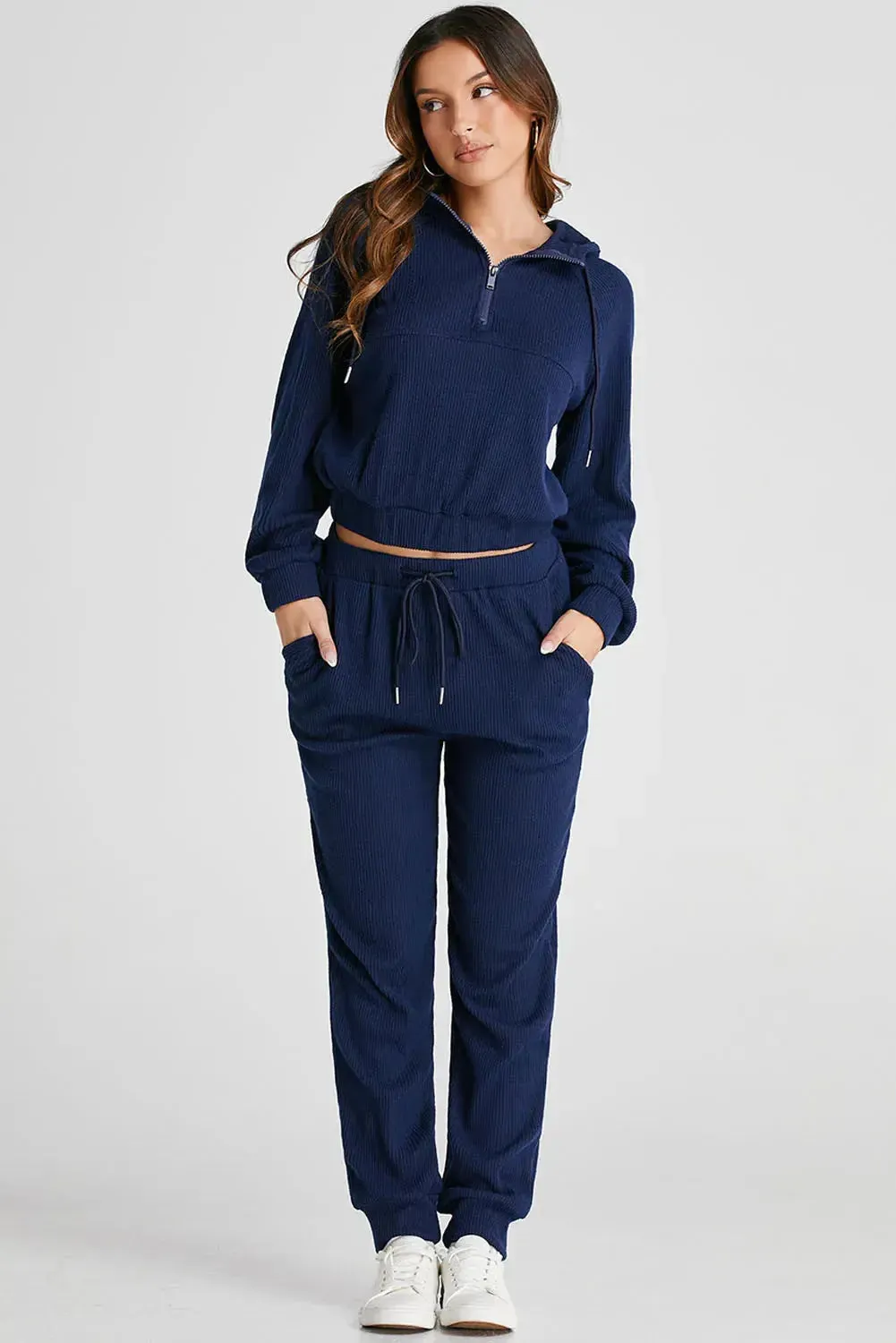 'Alina' Half Zip Hoodie and Joggers Activewear Set