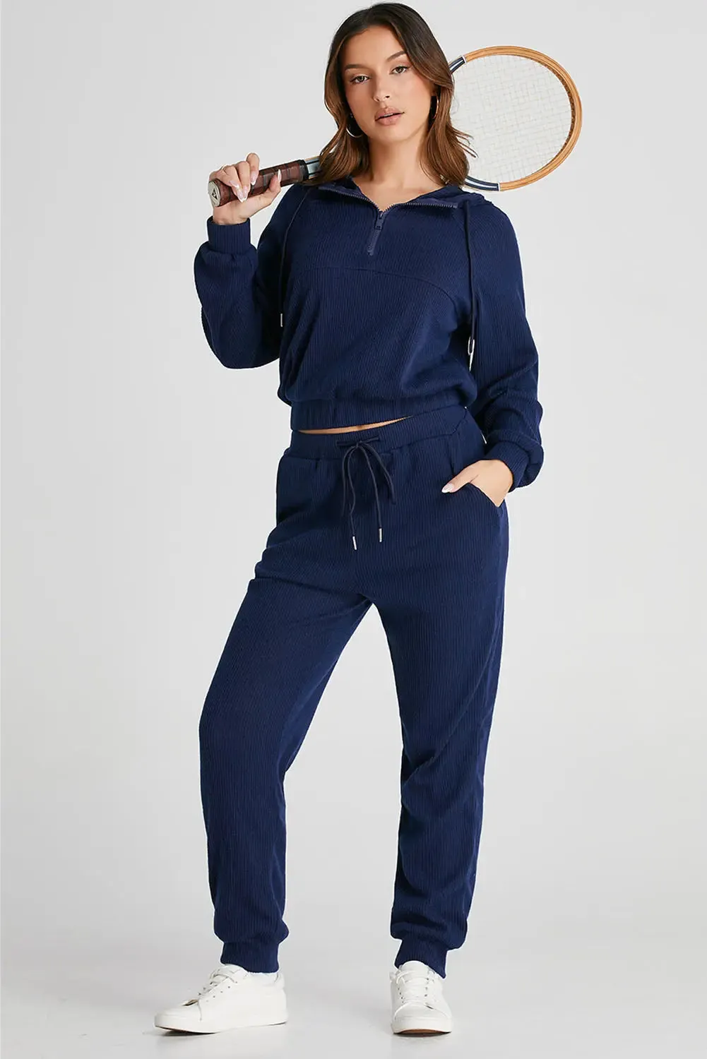 'Alina' Half Zip Hoodie and Joggers Activewear Set