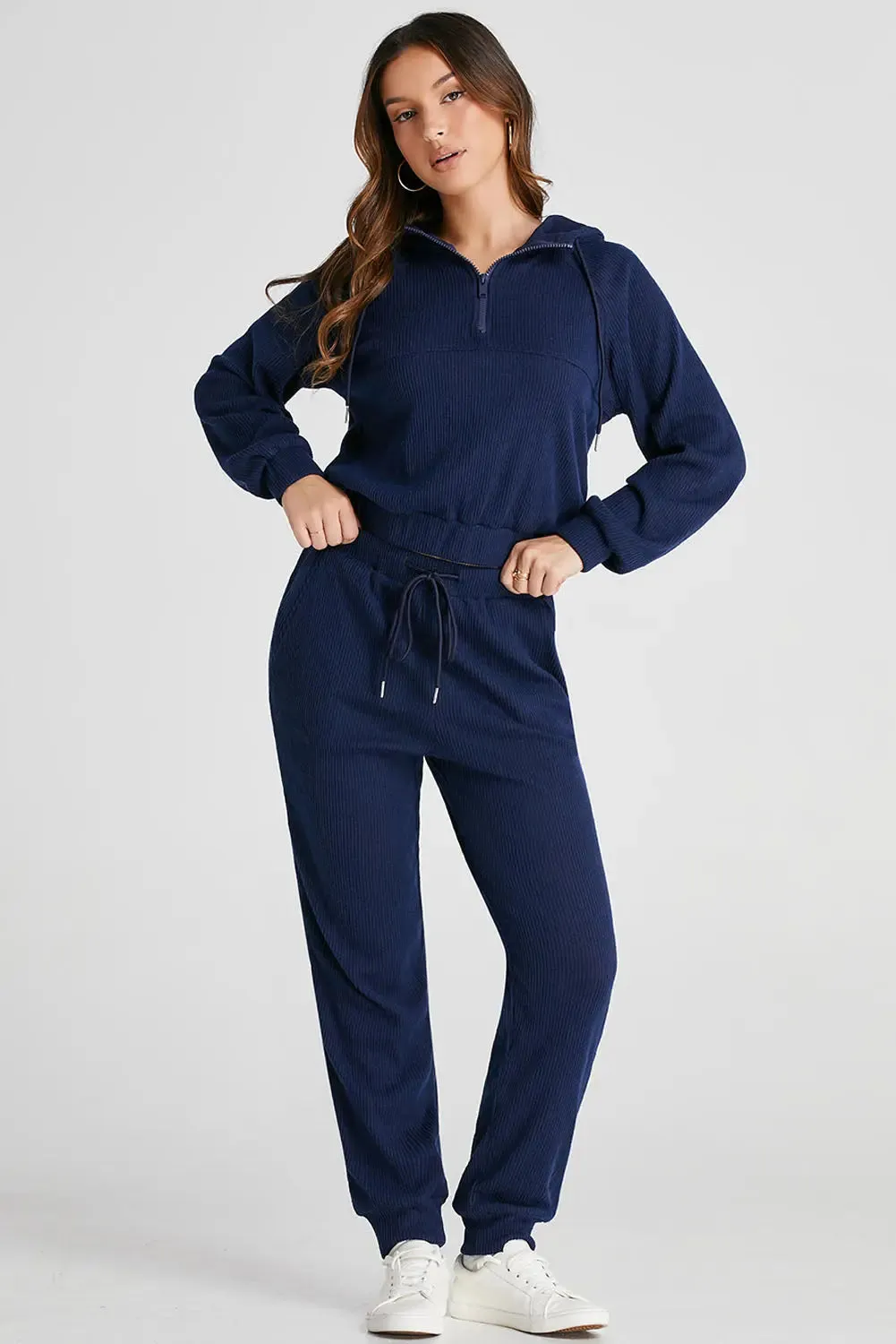 'Alina' Half Zip Hoodie and Joggers Activewear Set