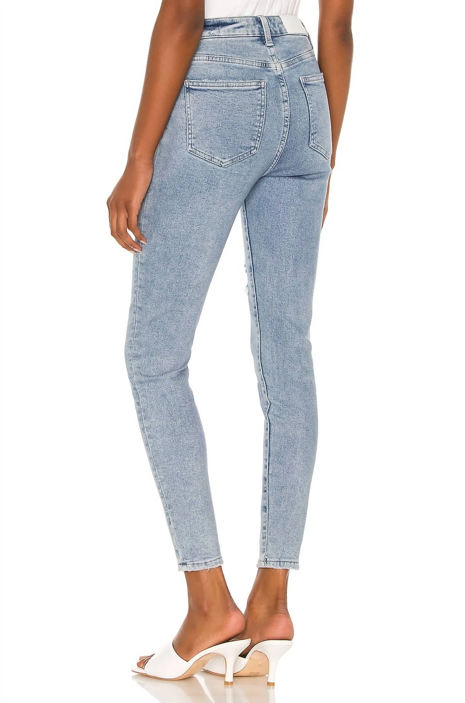 Aline Distressed Skinny Jeans In Kensington