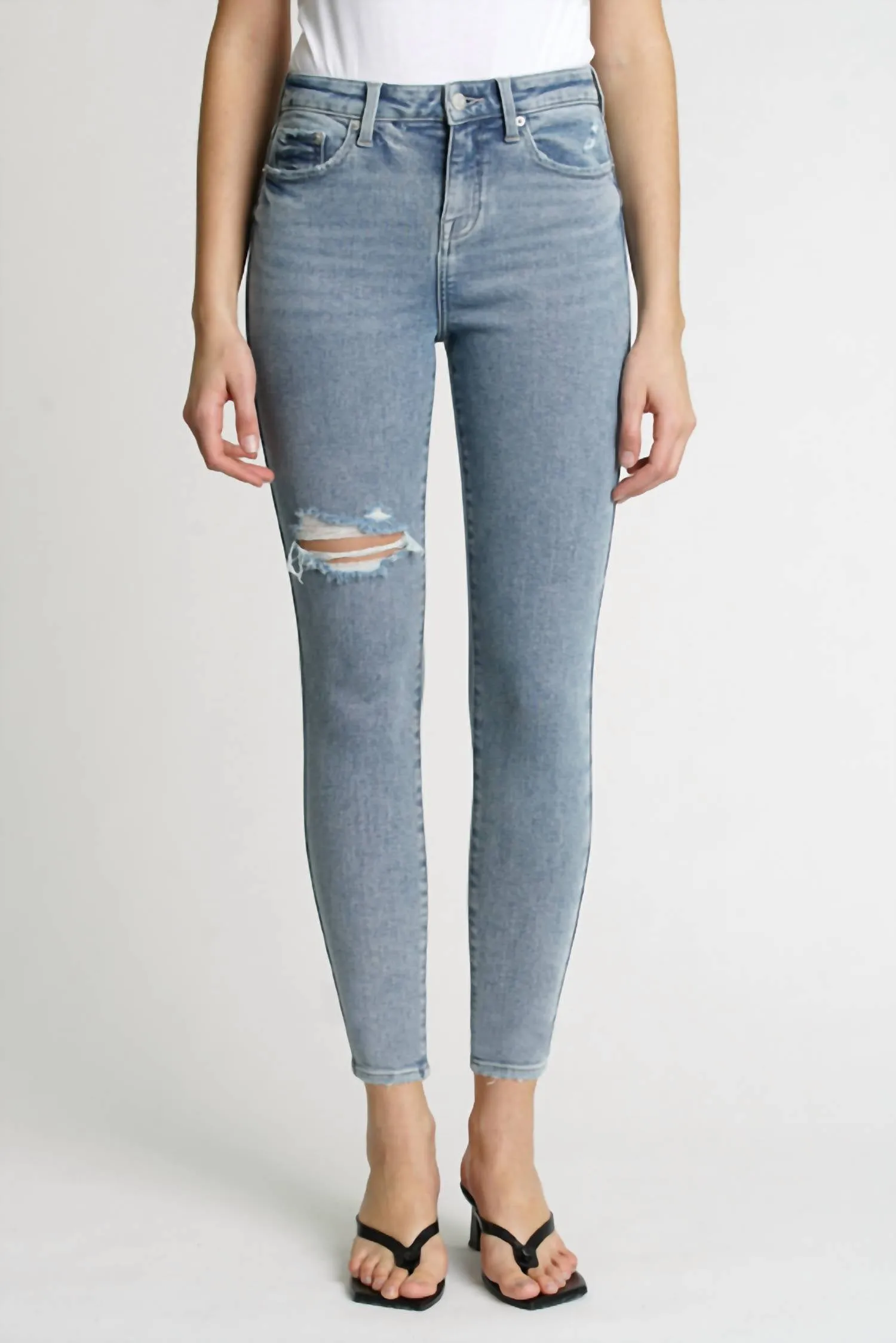 Aline Distressed Skinny Jeans In Kensington