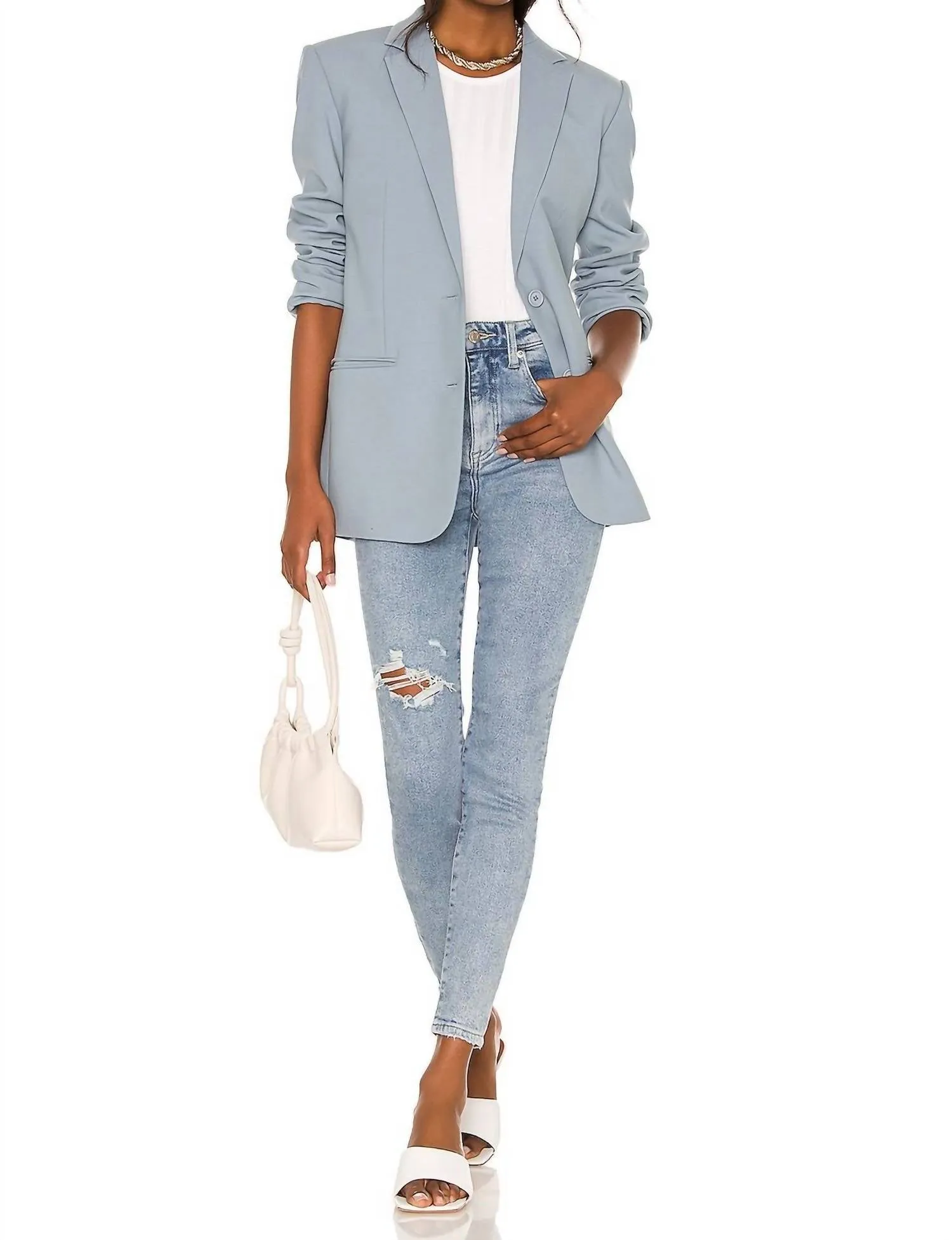 Aline Distressed Skinny Jeans In Kensington