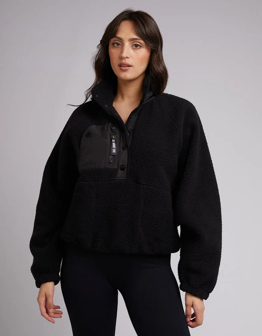 ALL ABOUT EVE ACTIVE TEDDY ZIP 1/4 BLACK
