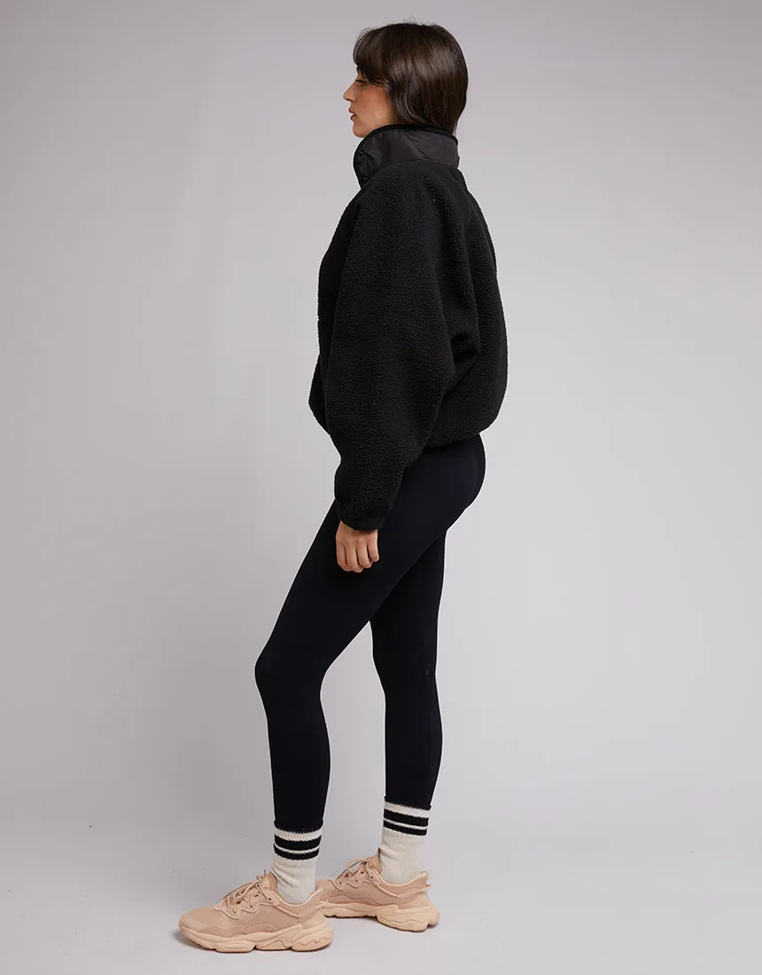 ALL ABOUT EVE ACTIVE TEDDY ZIP 1/4 BLACK
