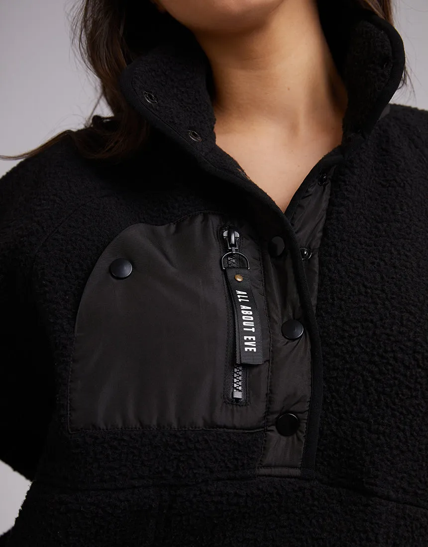 ALL ABOUT EVE ACTIVE TEDDY ZIP 1/4 BLACK