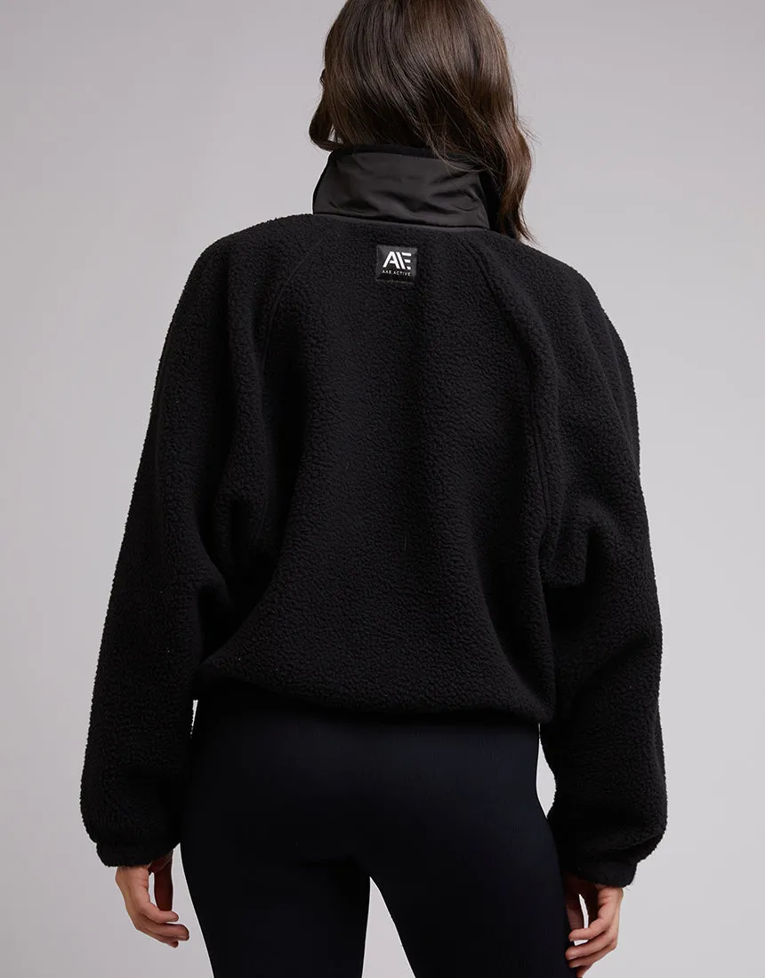 ALL ABOUT EVE ACTIVE TEDDY ZIP 1/4 BLACK