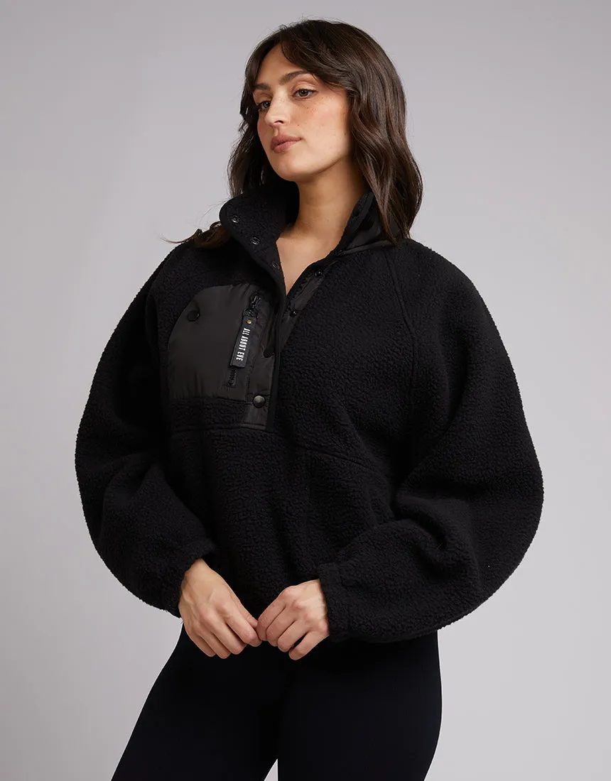 ALL ABOUT EVE ACTIVE TEDDY ZIP 1/4 BLACK