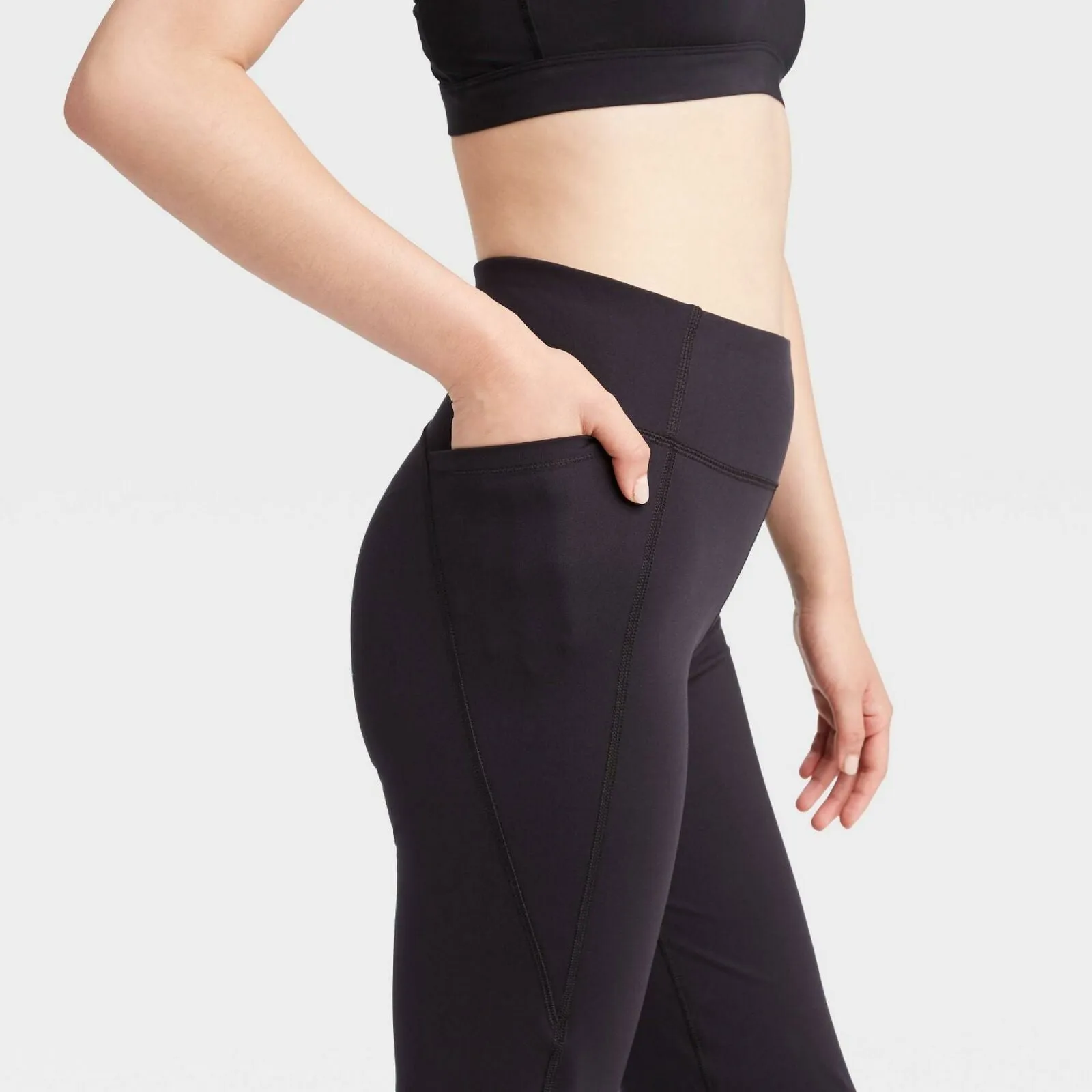 All In Motion Women's Contour Power Waist Mid-Rise Straight Leg Pants