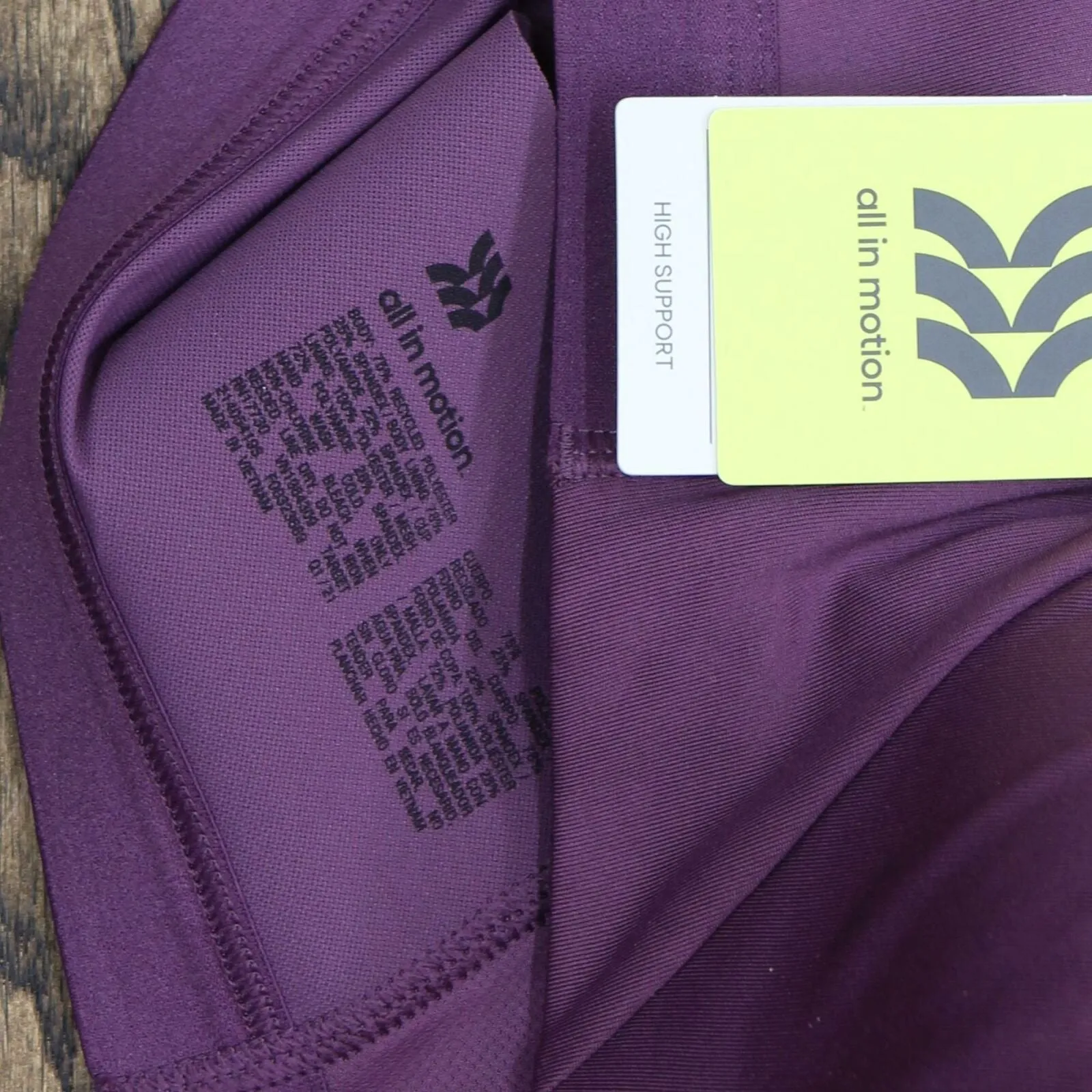 All In Motion Women's High Support Mesh Back Zip-Front Sports Bra