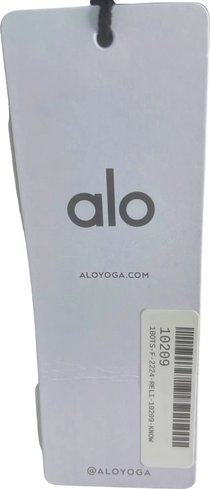 Alo Yoga Black Airlift High-Waist Glimmer Houndstooth Legging UK XXS