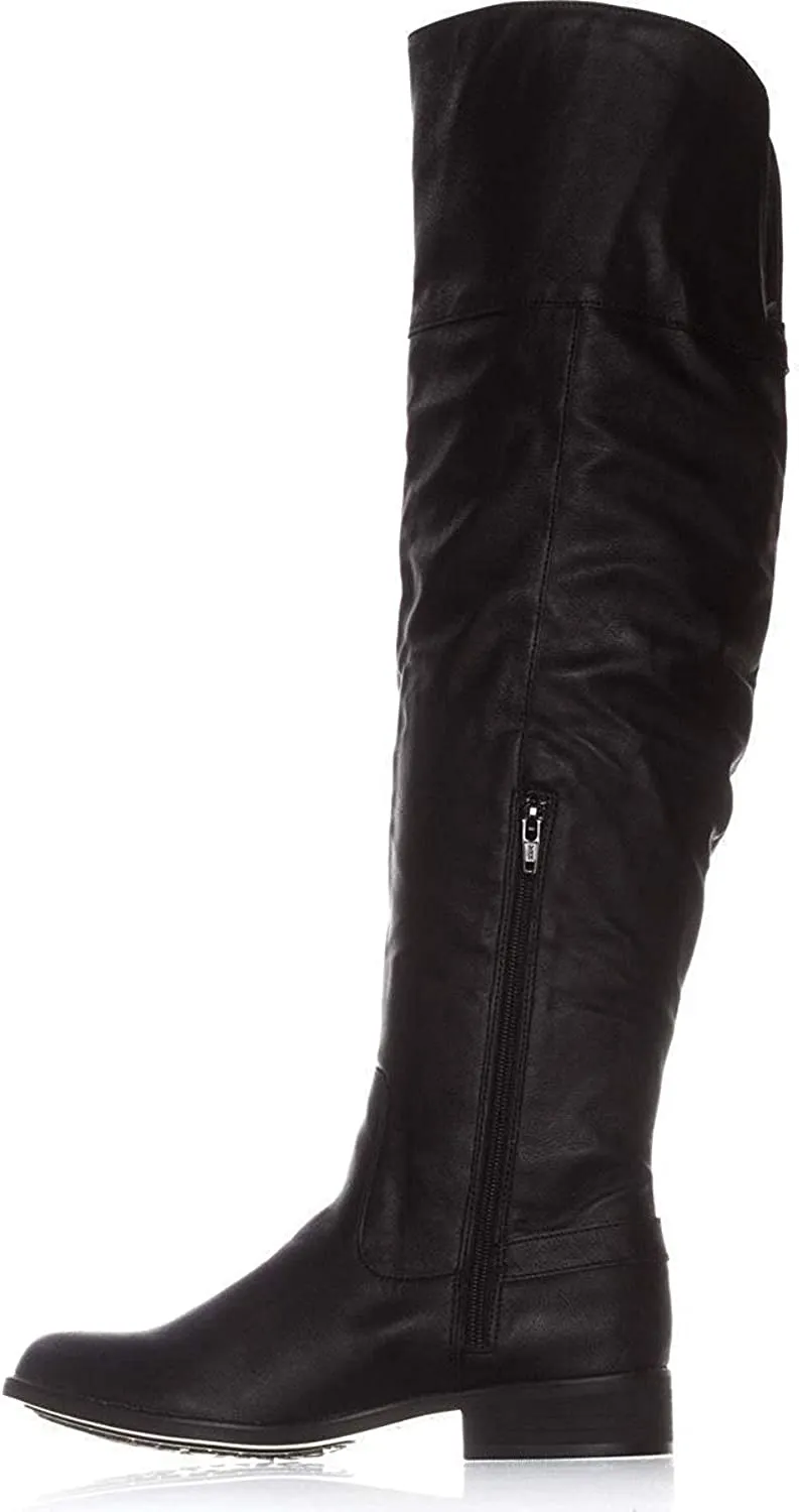 American Rag Womens Adarra Round Toe Over Knee Boots, Black Suede, Size 5.5
