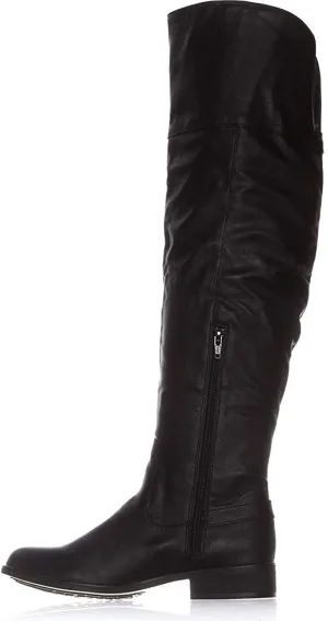 American Rag Womens Adarra Round Toe Over Knee Boots, Black Suede, Size 5.5