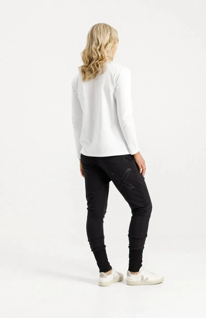 Apartment Pants Winter Weight - Black w Black X outline