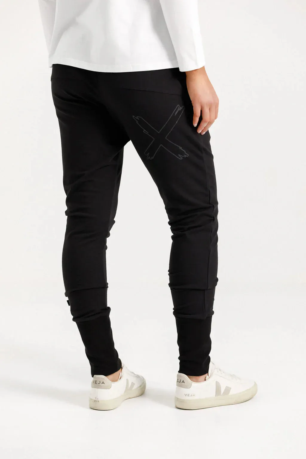 Apartment Pants Winter Weight - Black w Black X outline