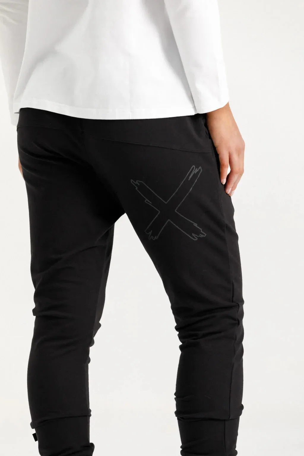 Apartment Pants Winter Weight - Black w Black X outline