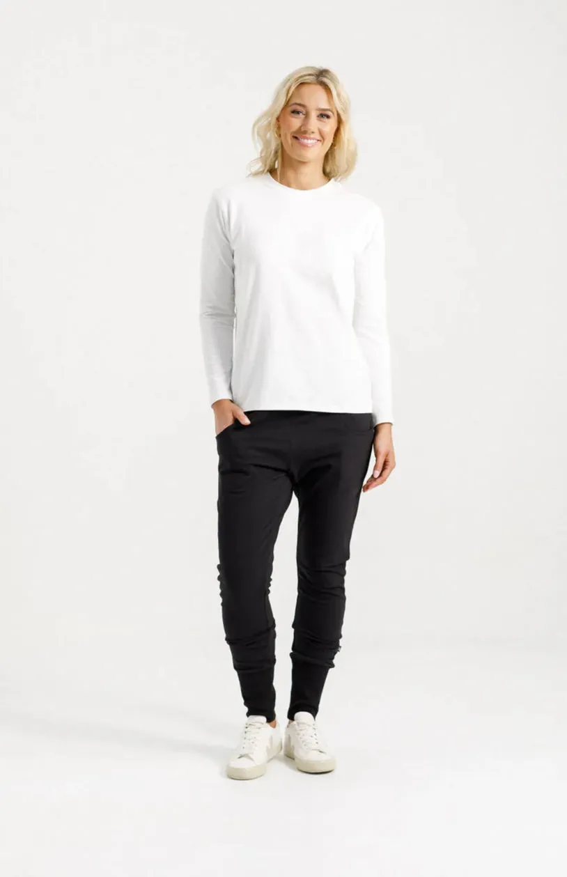 Apartment Pants Winter Weight - Black w Black X outline
