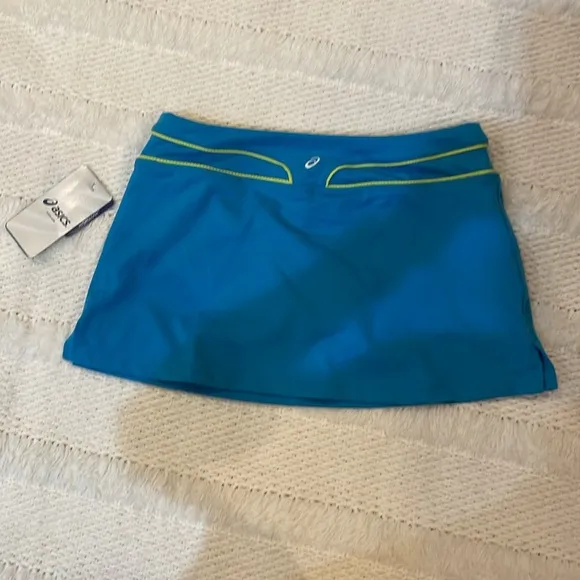 ASICS hydrology Abby Skort activewear skirt shorts turquoise women’s size XS