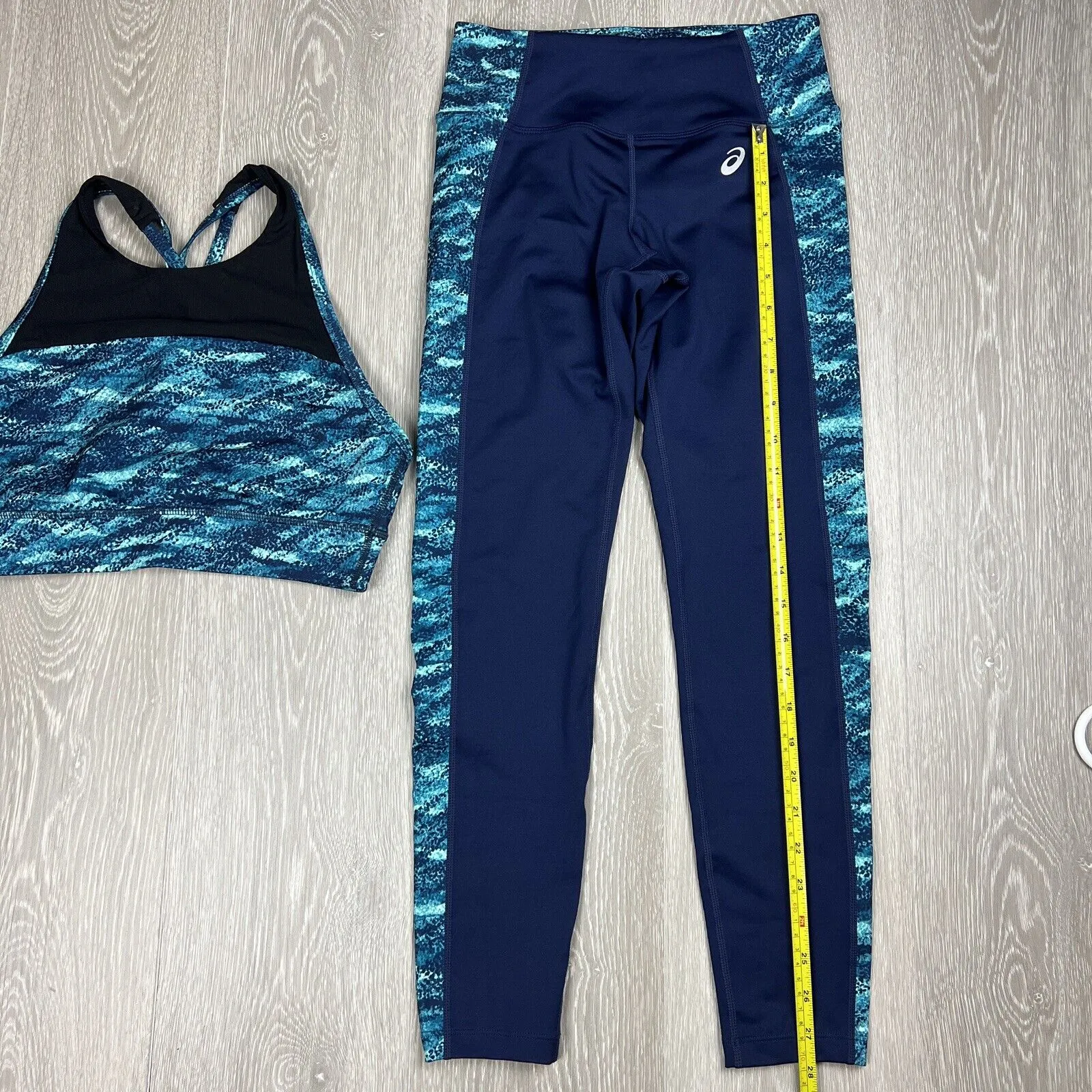 ASICS Women’s Blue Green Activewear Top And Bottom Set Size S/XS