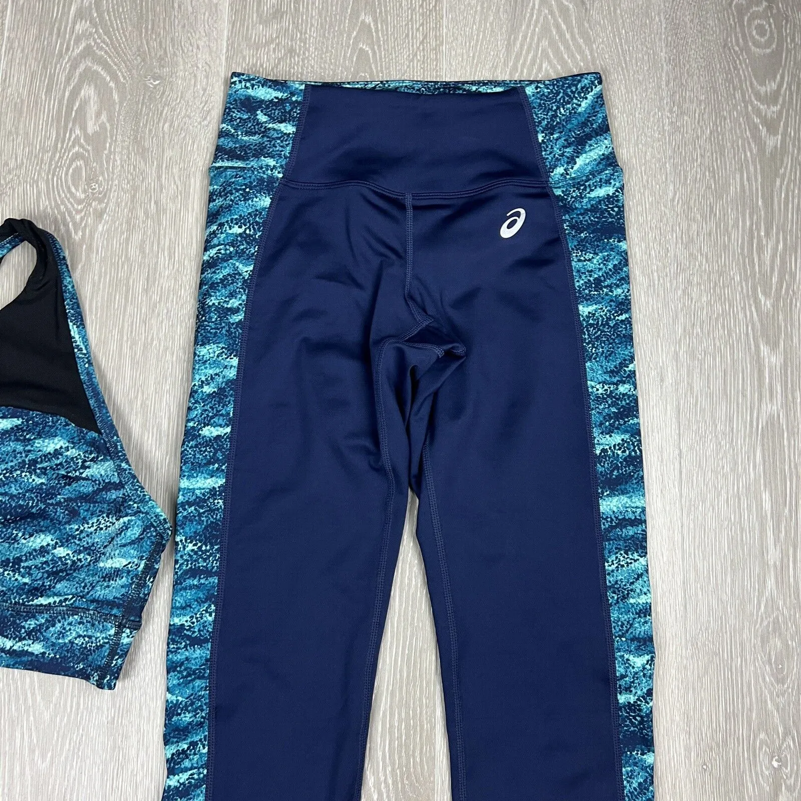 ASICS Women’s Blue Green Activewear Top And Bottom Set Size S/XS