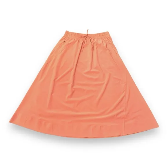 Athleta Arrival Pull-on Skirt Sunbaked Clay Red Orange Zip Pocket Women’s Sz 10
