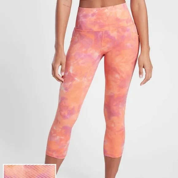 ATHLETA Salutation Stash Pocket II Textured Capri 🔥 NEW 🔥 HOT ITEM 🔥