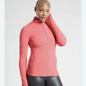 Athleta Shanti Jacket Powervita Coral Petal Size Large