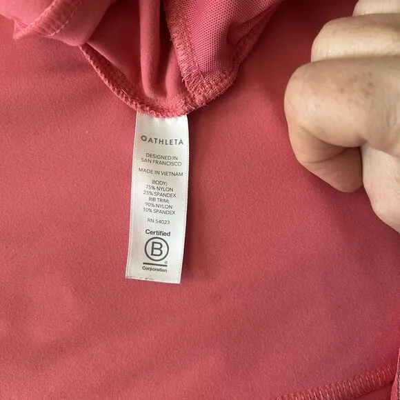 Athleta Shanti Jacket Powervita Coral Petal Size Large