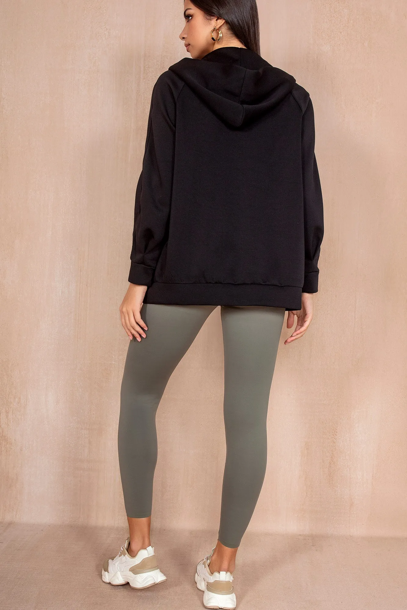 Aurora Black Zip Up Hoodie