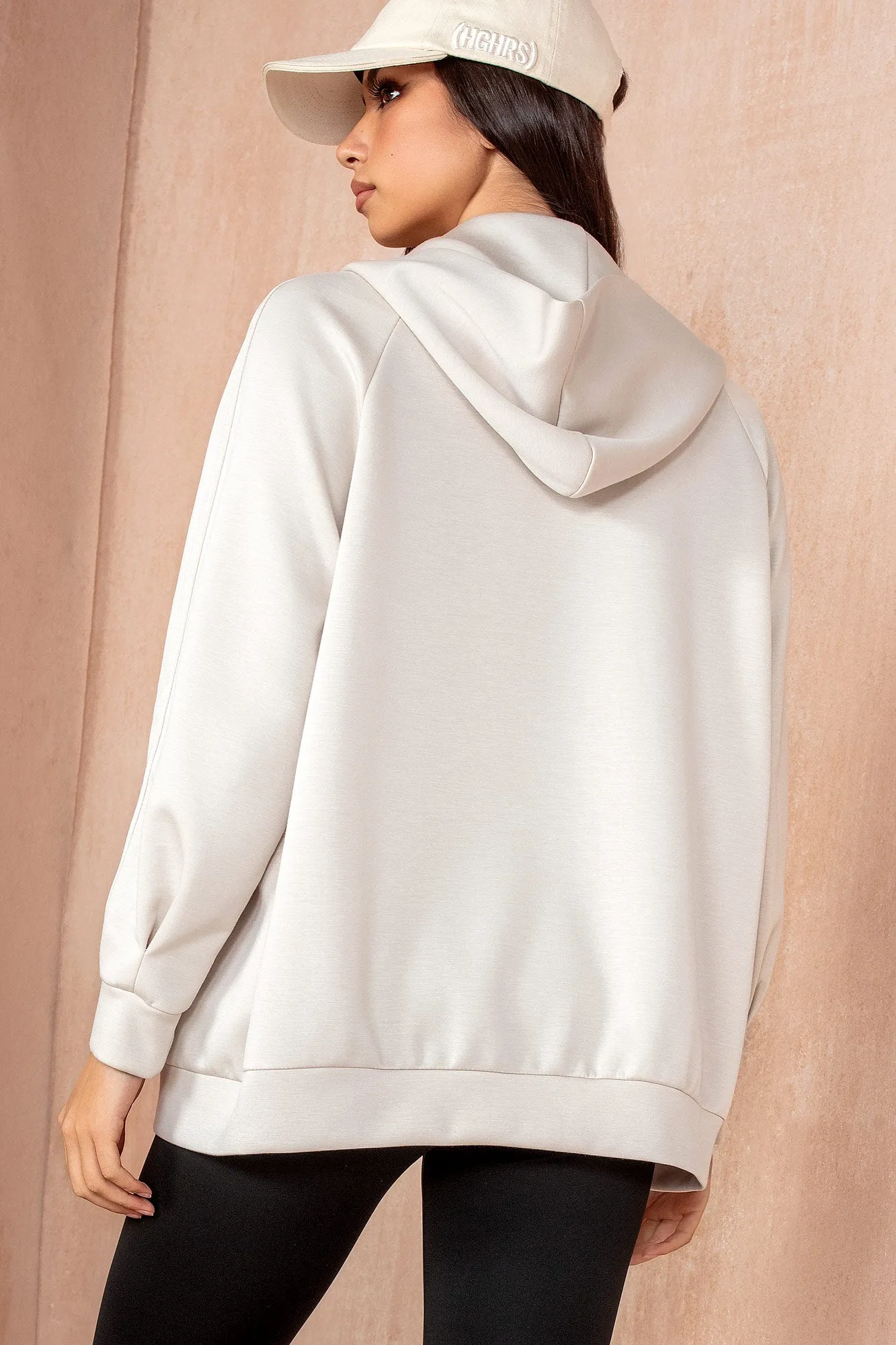 Aurora Cream Zip Up Hoodie