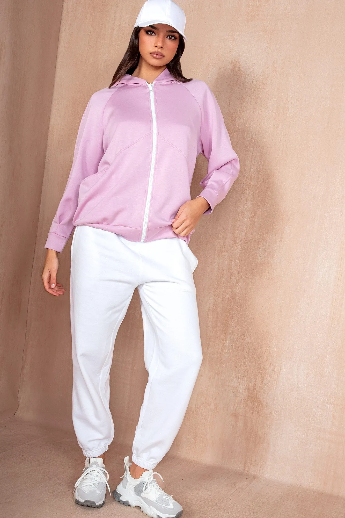 Aurora Pink Zip Up Hoodie
