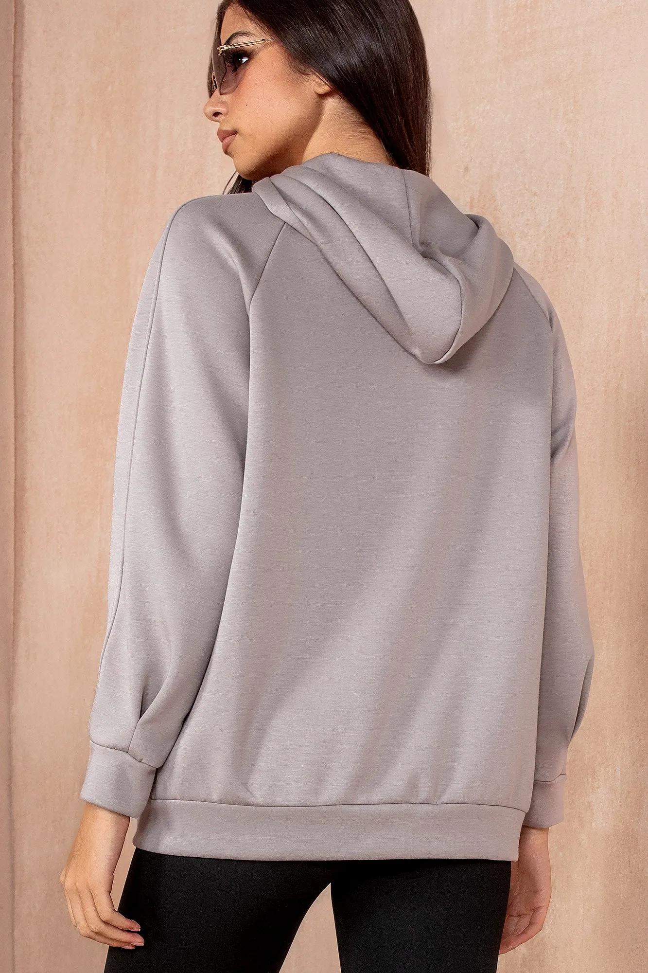 Aurora Taupe Zip Up Hoodie