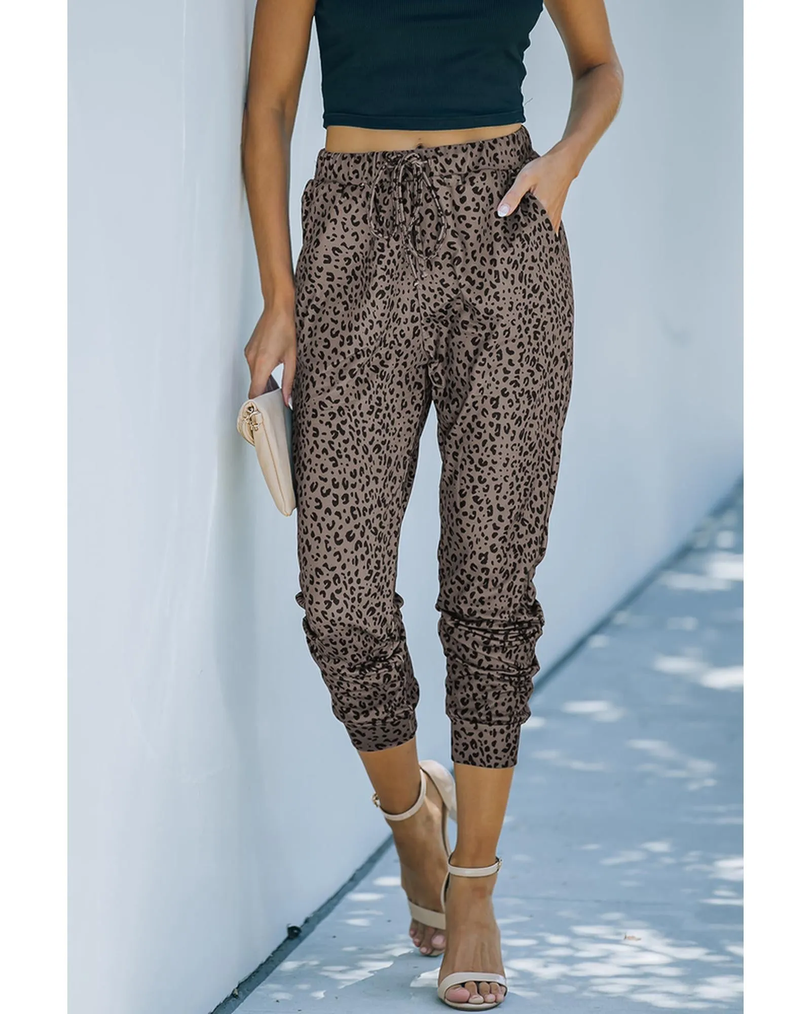 Azura Exchange Leopard Print Joggers - XL