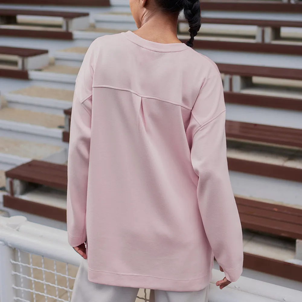 Back Pleated Sweatshirt - Mauve