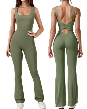 Backless Yoga Romper Scrunch Butt