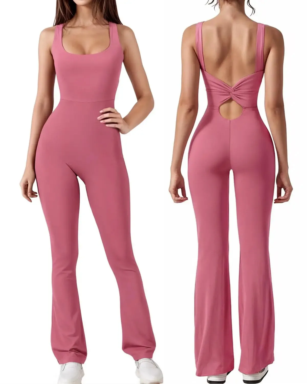 Backless Yoga Romper Scrunch Butt