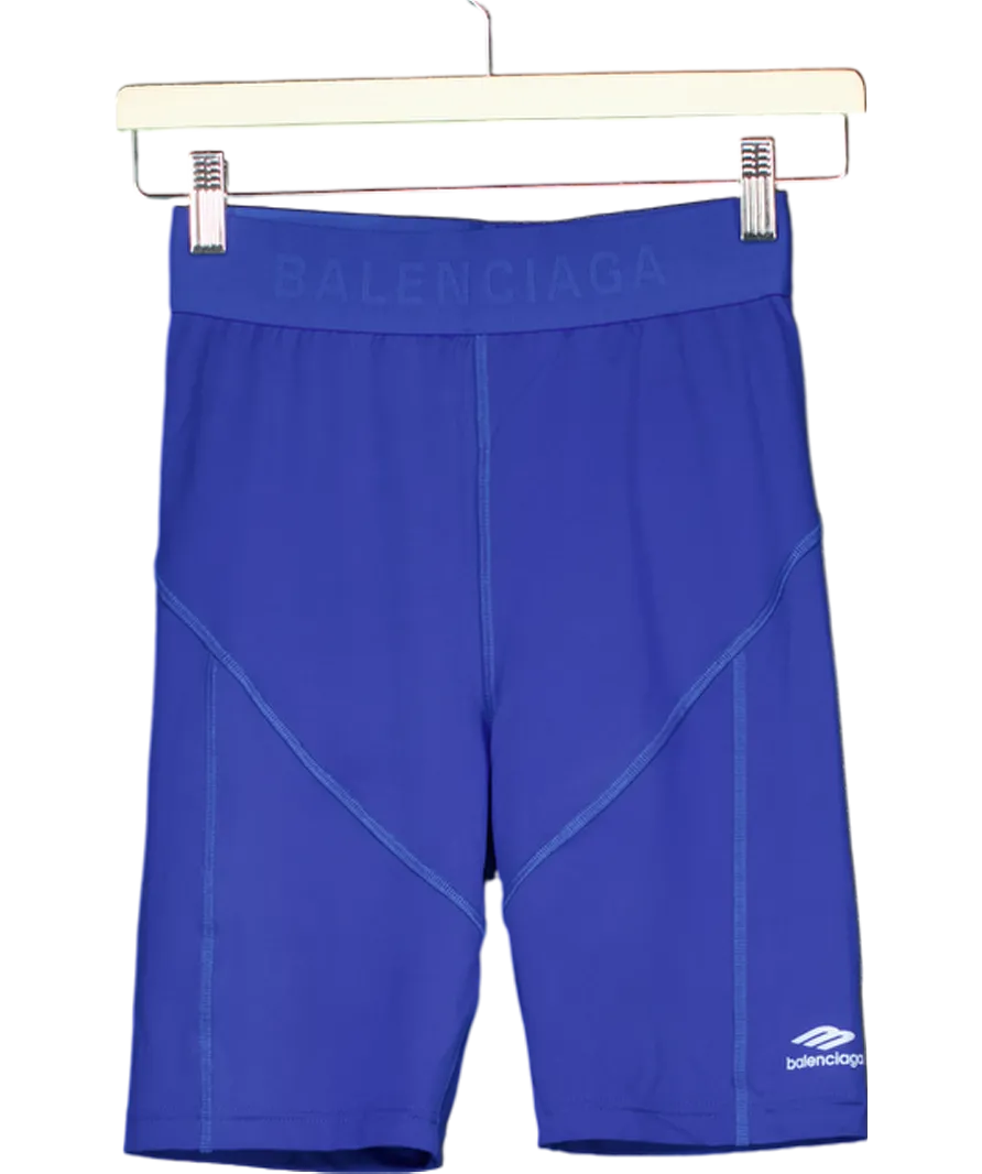 Balenciaga Blue Athletic Cut Shorts UK S