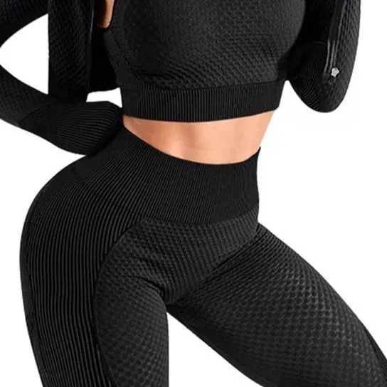Baller Babe Black Textured Cropped Jacket