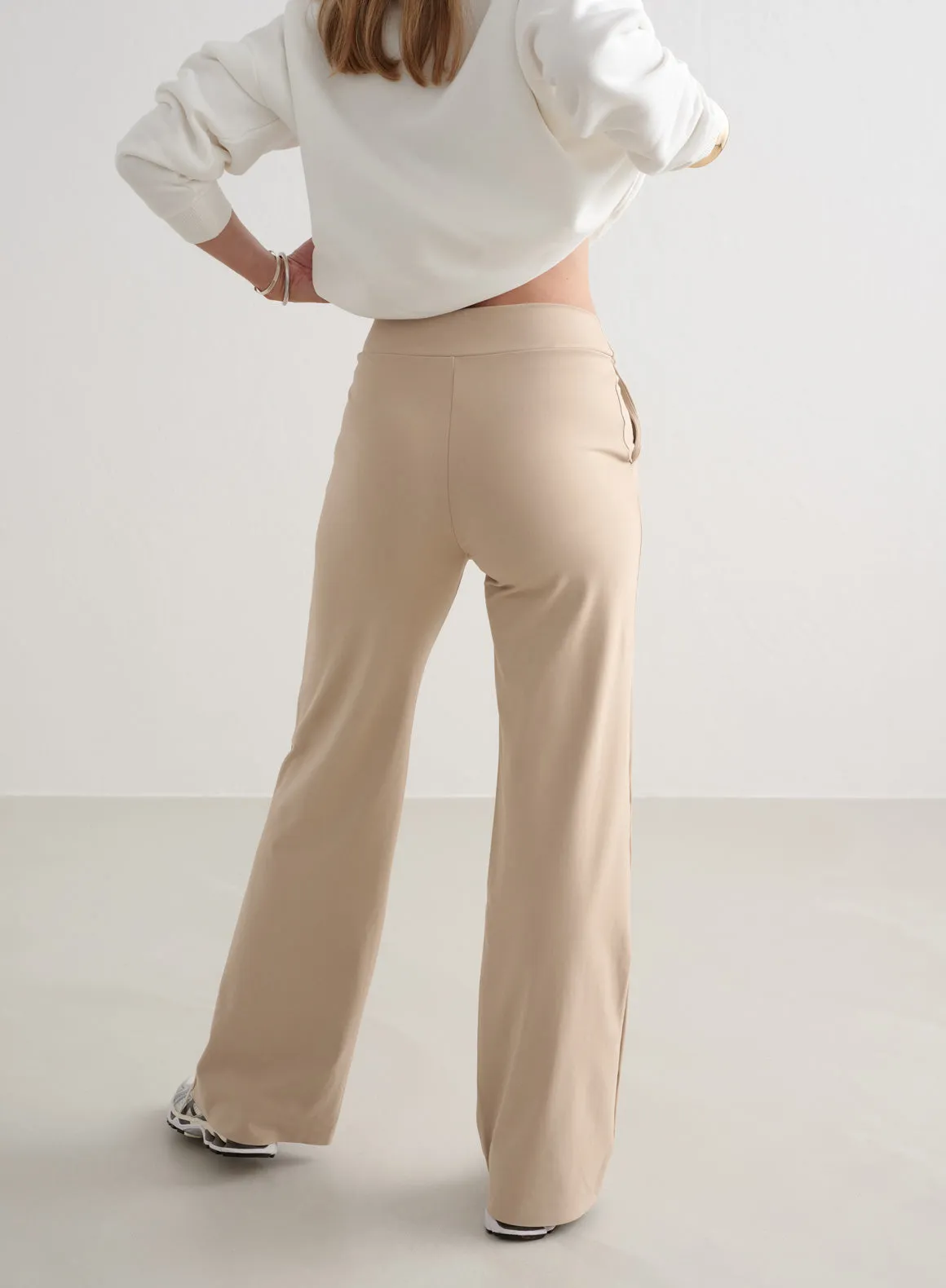 Beige Sense Wide Pants