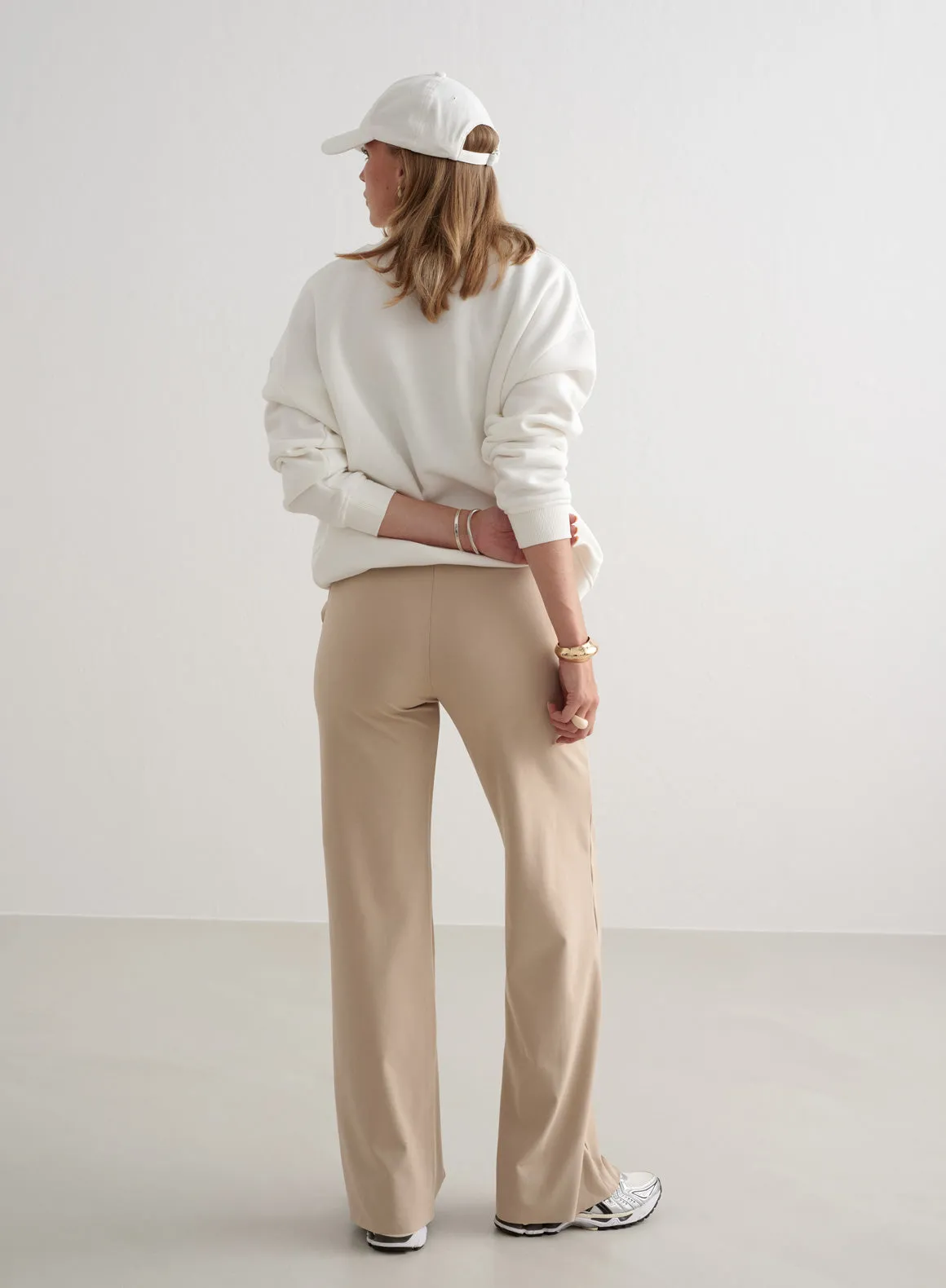 Beige Sense Wide Pants
