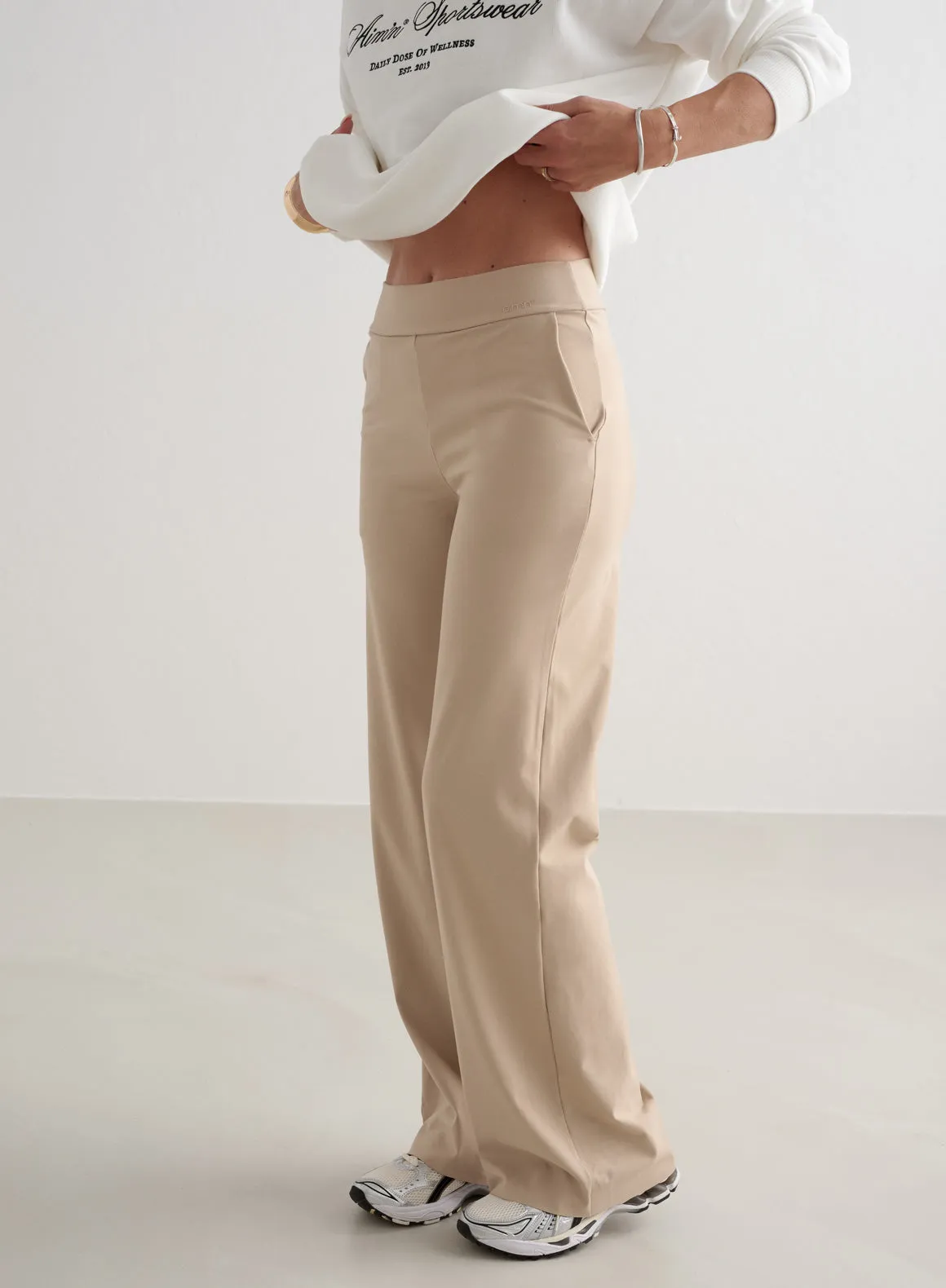 Beige Sense Wide Pants